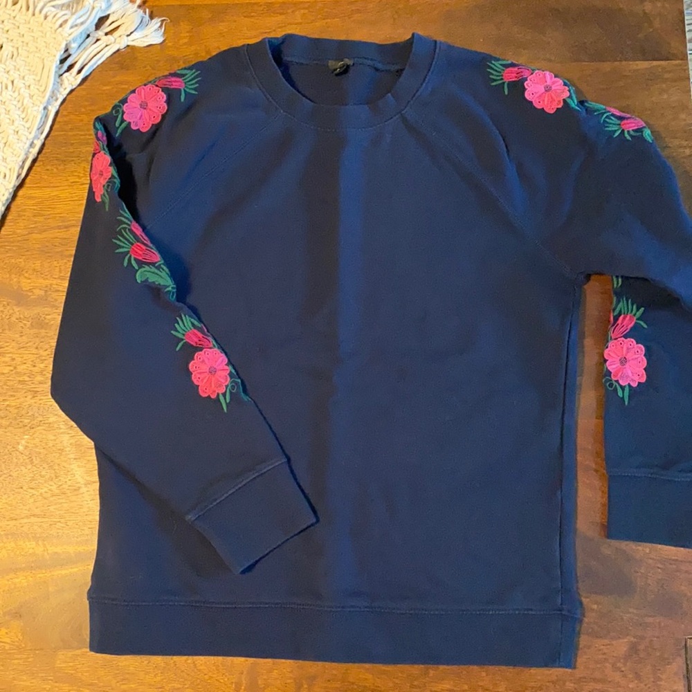J Crew Embroidered Sweatshirt